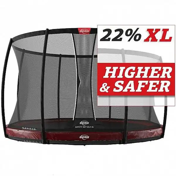 Батут Berg Elite InGround 430см Red с сеткой DLX XL