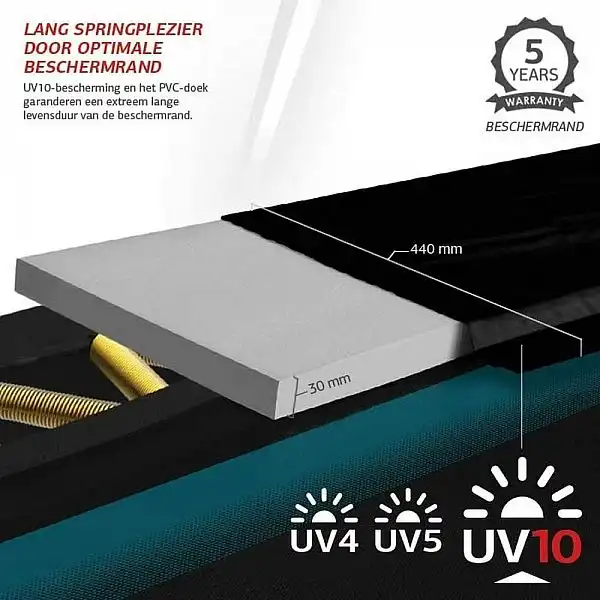 Батут Berg Ultim Elite FlatGround 500cm Black сеткою DLX XL