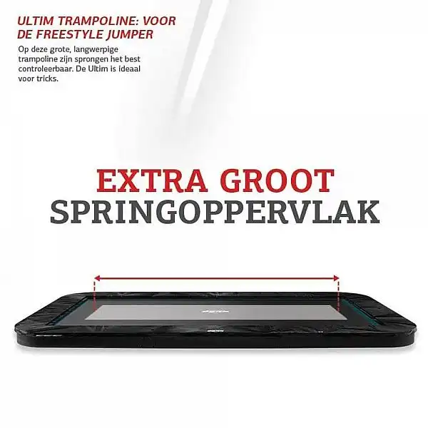 Батут Berg Ultim Elite FlatGround 500cm Black сеткою DLX XL