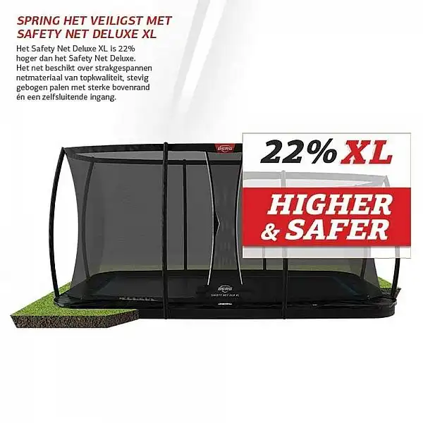 Батут Berg Ultim Elite FlatGround 500cm Black сеткою DLX XL