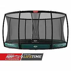Батут Berg InGround Elite Green 430cm сеткою Deluxe