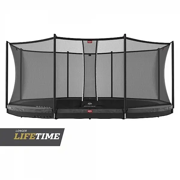 Батут Berg Grand Favorit InGround 520cm Grey з сеткою Comfort