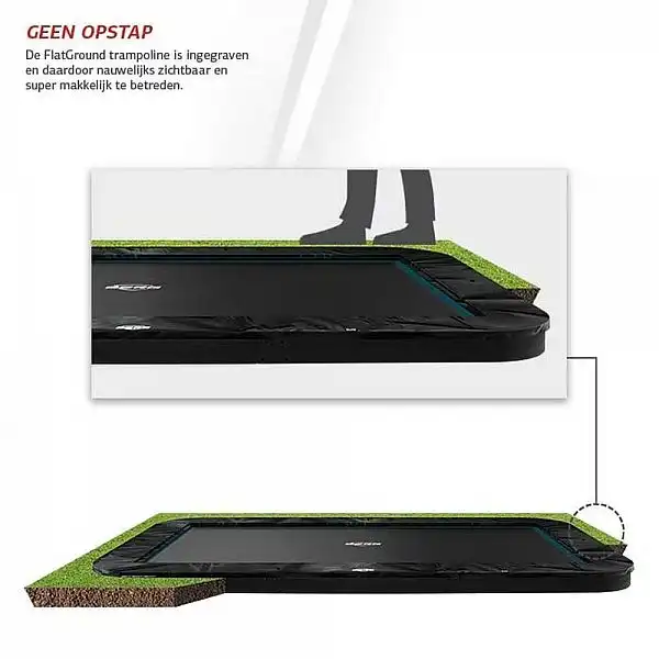 Батут Berg Ultim Elite FlatGround 500см Black