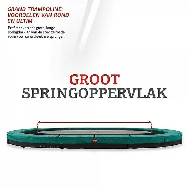 Батут Berg Grand Champion 520см Green с сеткой DLX XL