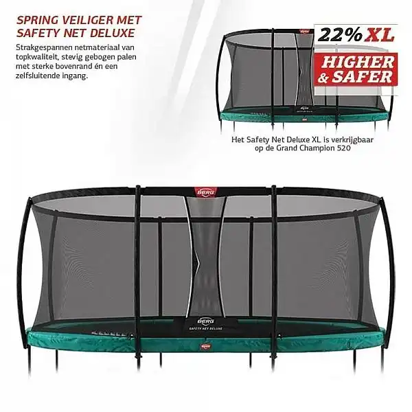 Батут Berg Grand Champion 520см Green с сеткой DLX XL