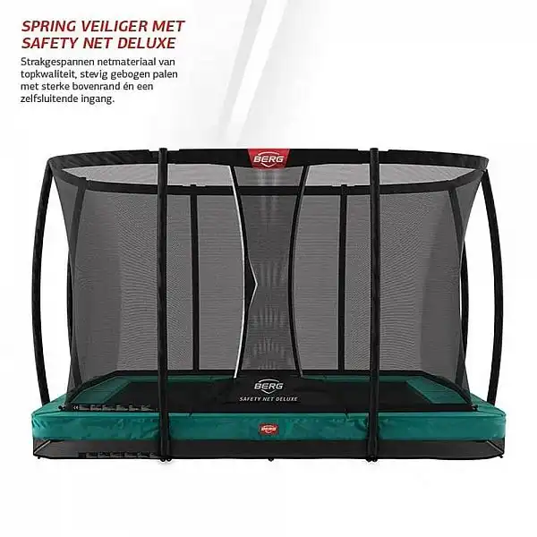 Батут Berg Ultim Champion InGround 330см Green з сеткою Deluxe