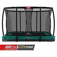 Батут Berg Ultim Champion InGround 330см Green з сеткою Deluxe