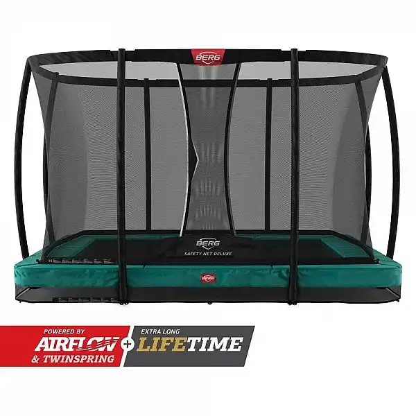 Батут Berg Ultim Champion InGround 330см Green з сеткою Deluxe