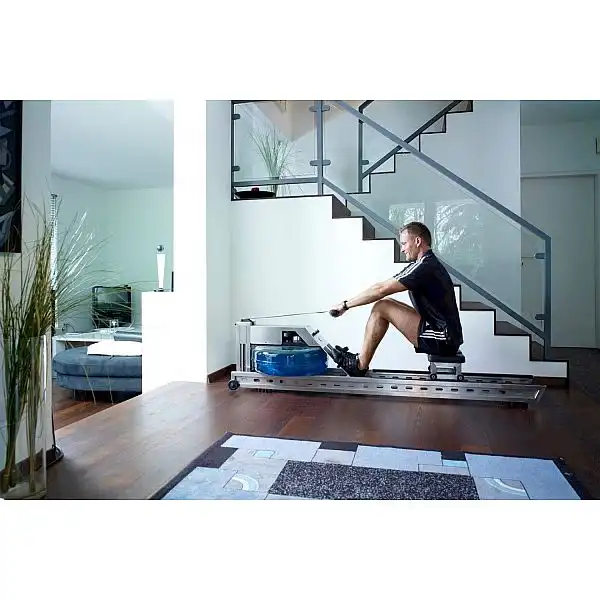 Веслувальний тренажер водний WaterRower S1 LoRise S4 Steel сірий