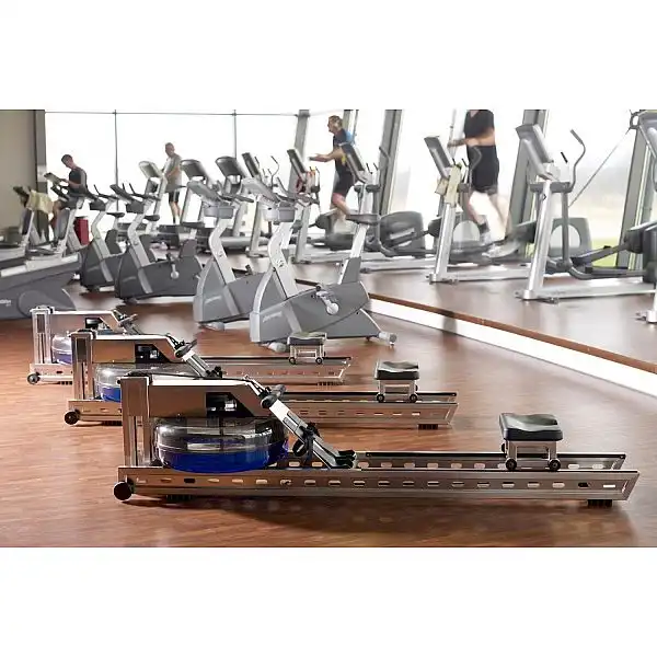 Веслувальний тренажер водний WaterRower S1 LoRise S4 Steel сірий