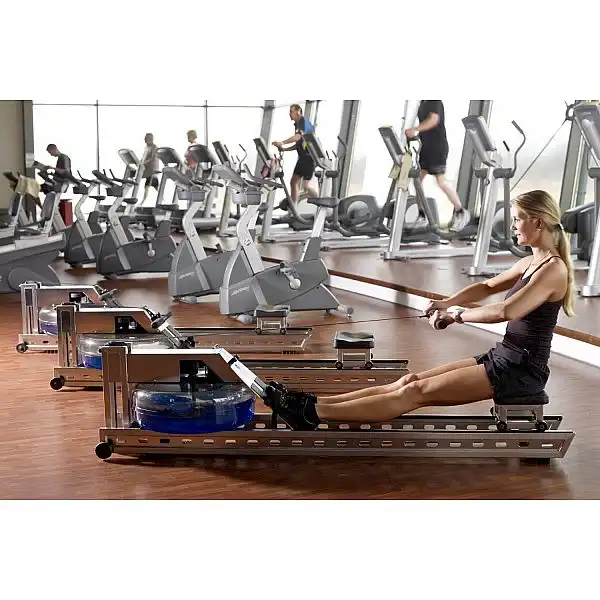 Веслувальний тренажер водний WaterRower S1 LoRise S4 Steel сірий