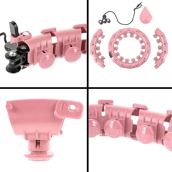 Хула-хуп з обважнювачем HMS HHW12 Plus Size, 48-125см, рожевий