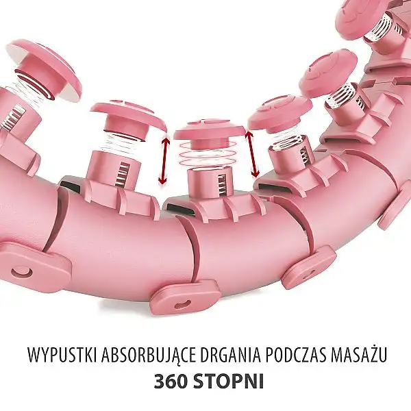 Хула-хуп з обважнювачем HMS HHW12 Plus Size, 48-125см, рожевий