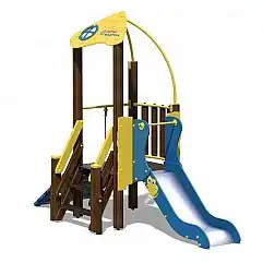 Ігровий комплекс жовто-блакитний «Чемпіон-NEW» InterAtletika T814 NEW