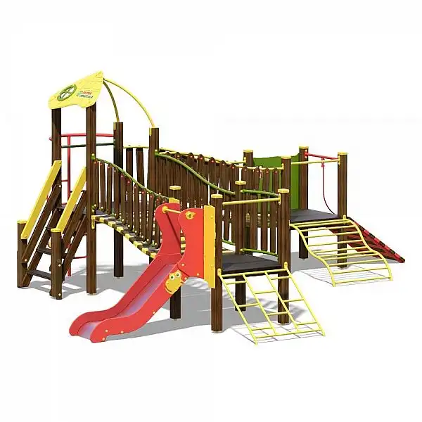 Ігровий комплекс червоно-зелено-жовтий «Волна-NEW» InterAtletika TE812 NEW