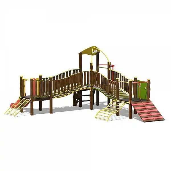 Ігровий комплекс червоно-зелено-жовтий «Волна-NEW» InterAtletika TE812 NEW