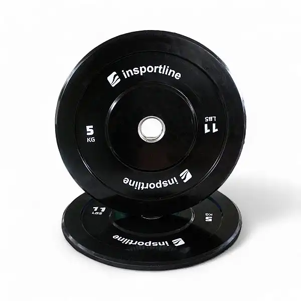 Диск обгумований inSPORTline Bumper Plate Lite 5 кг, 50 мм