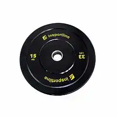 Диск обгумований inSPORTline Bumper Plate Lite 15 кг, 50 мм