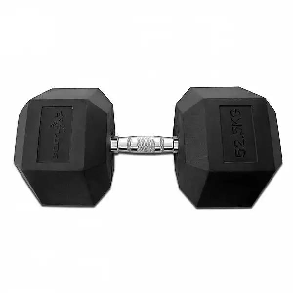 Гантель гексагональная резиновая Fitex 52,5 кг Explode