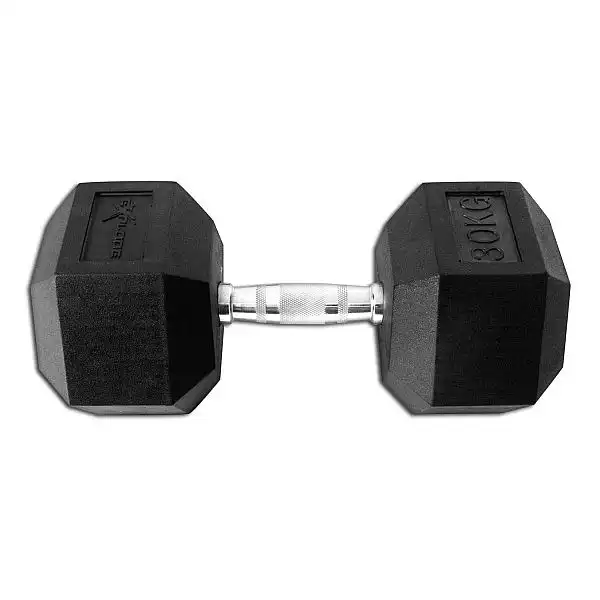 Гантель гексагональная резиновая Fitex 30 кг Explode