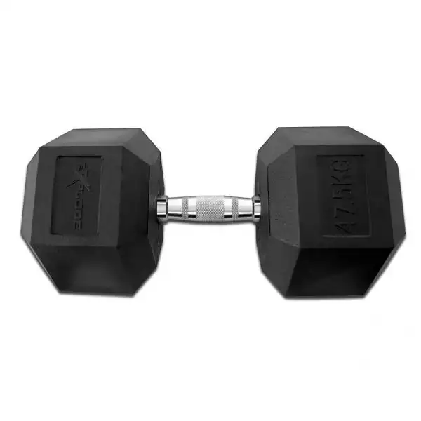 Гантель гексагональная резиновая Fitex 47,5 кг Explode