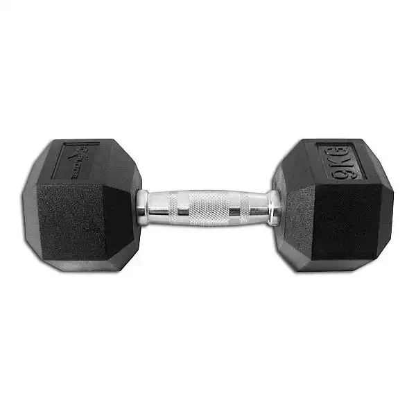 Гантель гексагональная резиновая Fitex 9 кг Explode