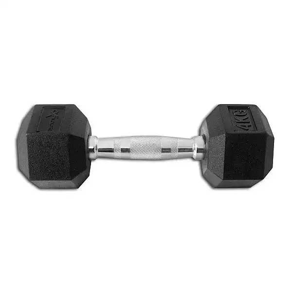 Гантель гексагональная резиновая Fitex 4 кг Explode