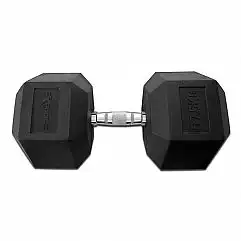 Гантель гексагональная резиновая Fitex 57,5 кг Explode