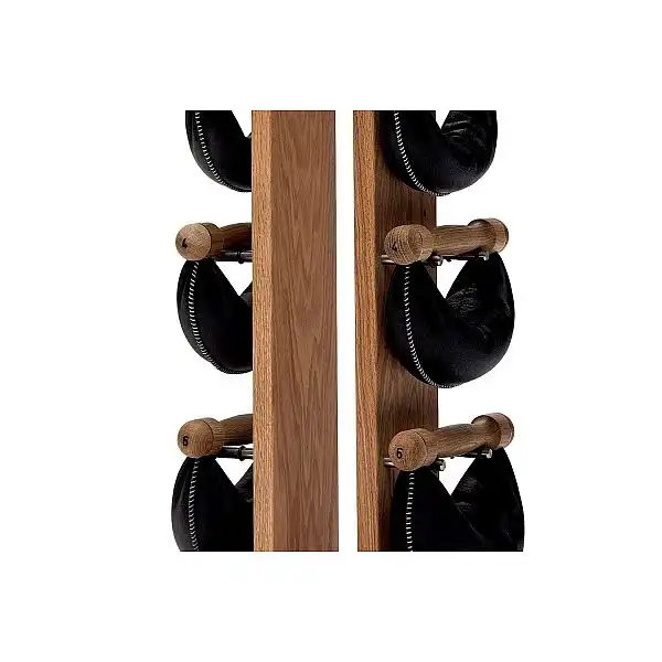 Гантелі з підставкою NOHrD SwingBel Tower 2-8 Kg Set Oak Oak Leather