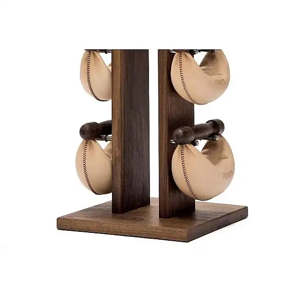 Гантелі з підставкою NOHrD SwingBel Tower 2-8 Kg Set Classic Nature Walnut Leather