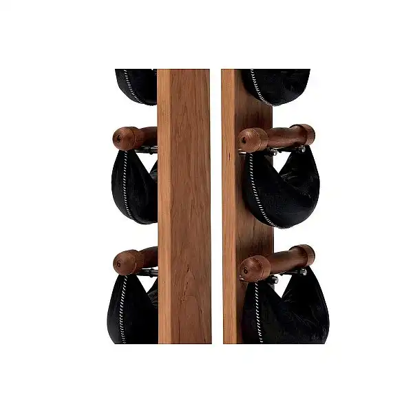 Гантелі з підставкою NOHrD SwingBel Tower 2-8 Kg Set Oxbridge Cherry Leather