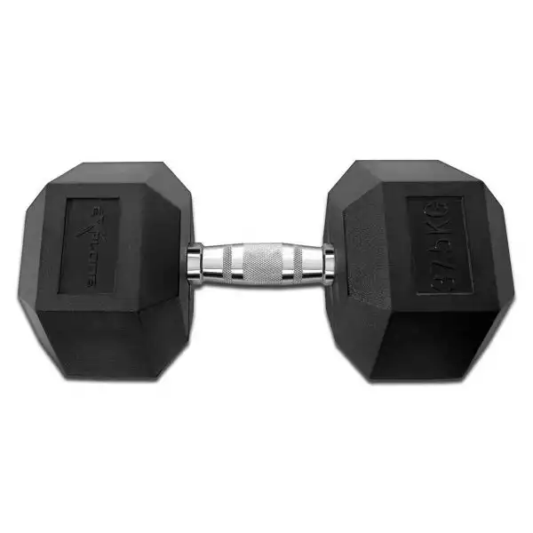 Гантель гексагональная резиновая Fitex 37,5 кг Explode