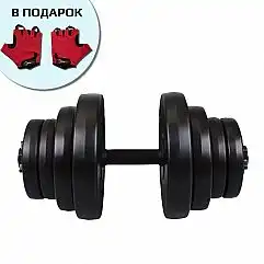 Гантель Iron Body 21кг битумная
