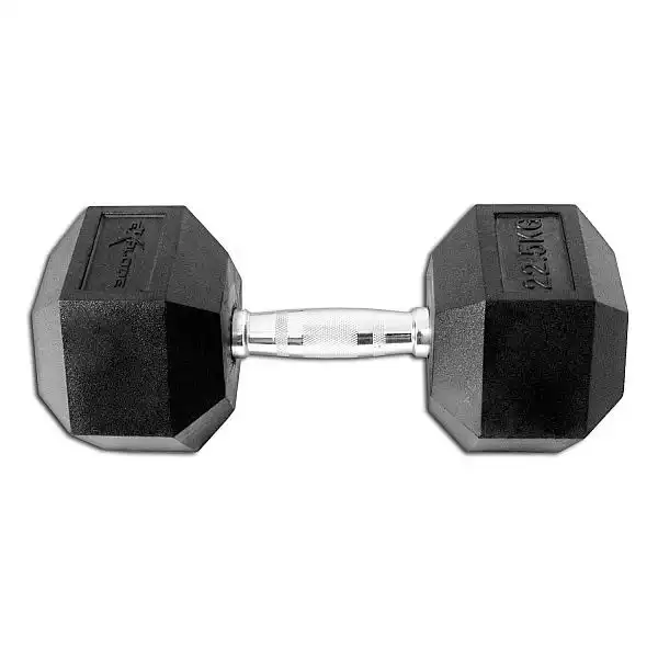 Гантель гексагональная резиновая Fitex 22,5 кг Explode