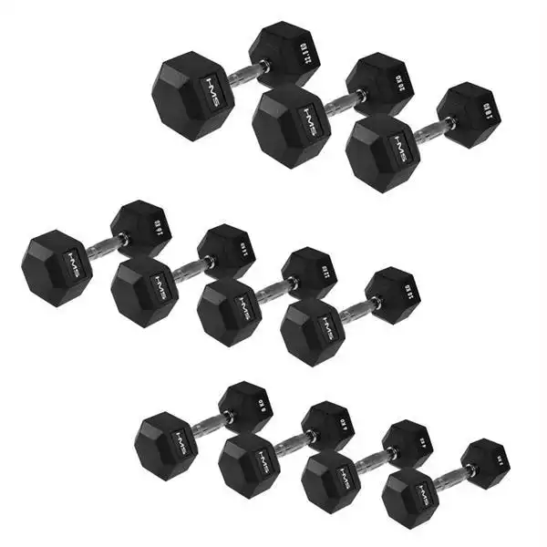 Гантель гексагональна HMS HEX PRO 55кг