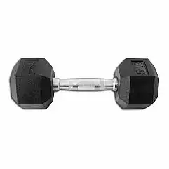 Гантель гексагональная резиновая Fitex 5 кг Explode