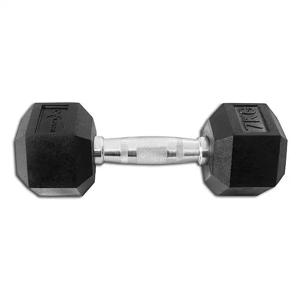 Гантель гексагональная резиновая Fitex 7 кг Explode