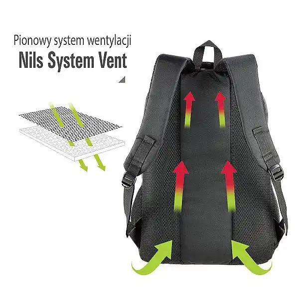 Рюкзак міський Nils CBC7097 чорний URBAN