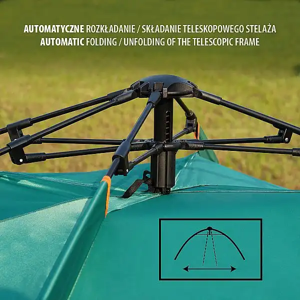 Туристичний намет 2в1 Nils Camp NC7819 зелений