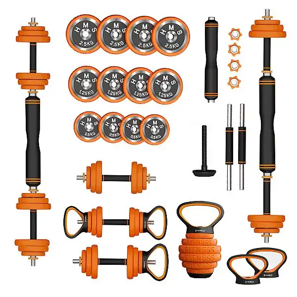 Гантели разборные 20кг, набор 6в1 со штангой и гирями HMS SGZ220 Pro