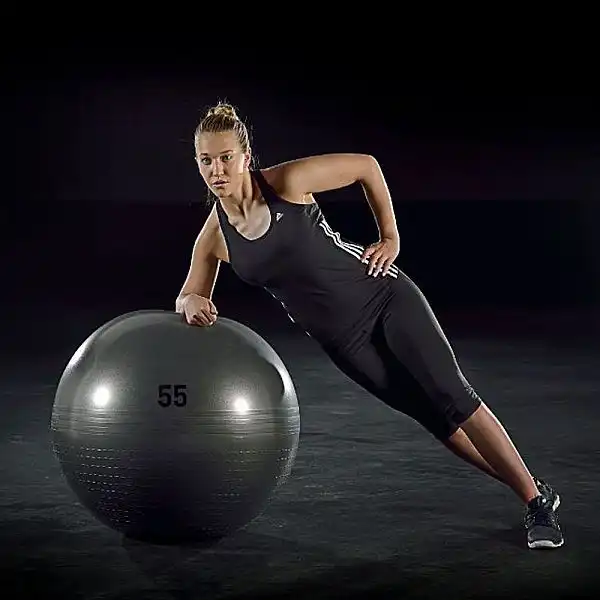 Adidas м'яч гімнастичний 65см сірий ADBL-13246GR