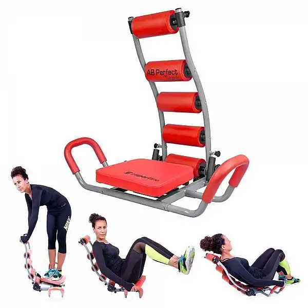Коляска для мишок брюшного преса inSPORTline AB Perfect Twist, червона