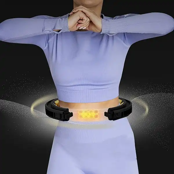 HHM13 HULA HOP ЧЕРНЫЙ/ЗОЛОТОЙ С МАГНИТАМИ И ВЕСОМ + СЧЕТЧИК HMS