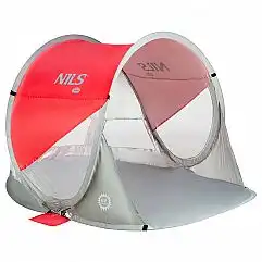 Саморозкладний пляжний намет Nils NC3142 червоно-сірий