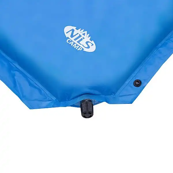 Самонадувний килимок на дві особи з подушкою Nils Camp NC4060 синій