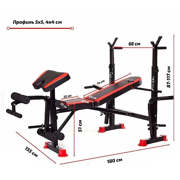Скамья тренировочная Fit-On FN-S102, код 8601-0001