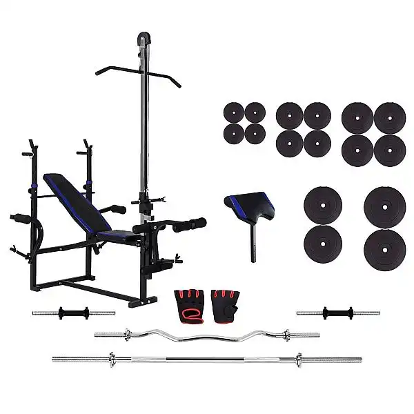 Силовая скамья Fit-On 070 (парта+тяга) со штангой 105 кг