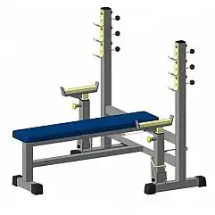 Лава для жиму горизонтальна (зі страхувальними пастками) InterAtletiкгym BT304.1..