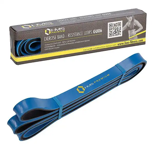 Резистивна стрічка для тренувань HMS GU06 21х5х2250мм синій-чорний