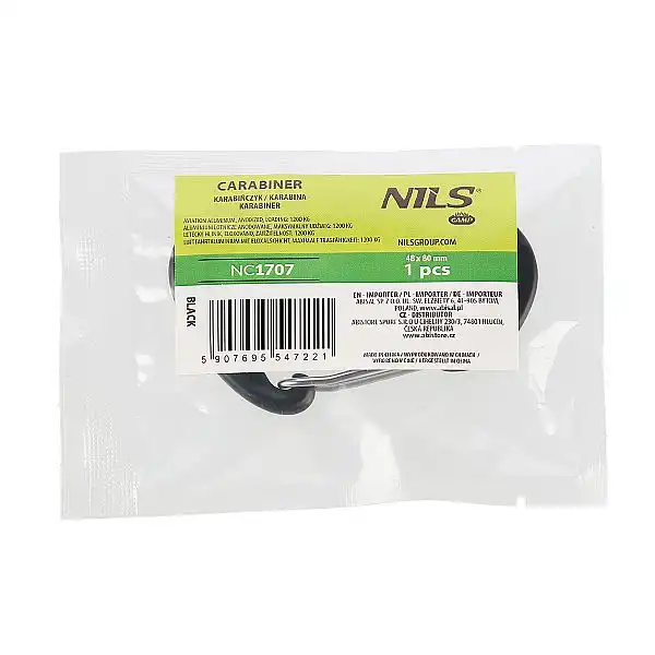 Карабін Nils Camp NC1707 1200кг чорний